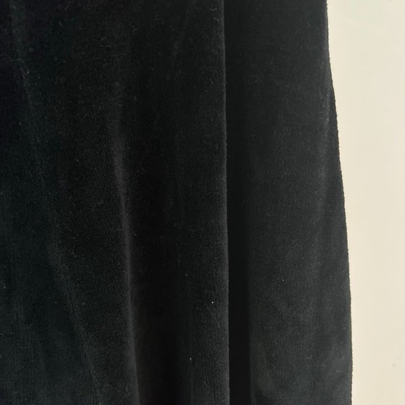 Vintage TiBuron Womens Black Velvet Cotton Poly Blend Pleated Skirt Size XL - Picture 5 of 10